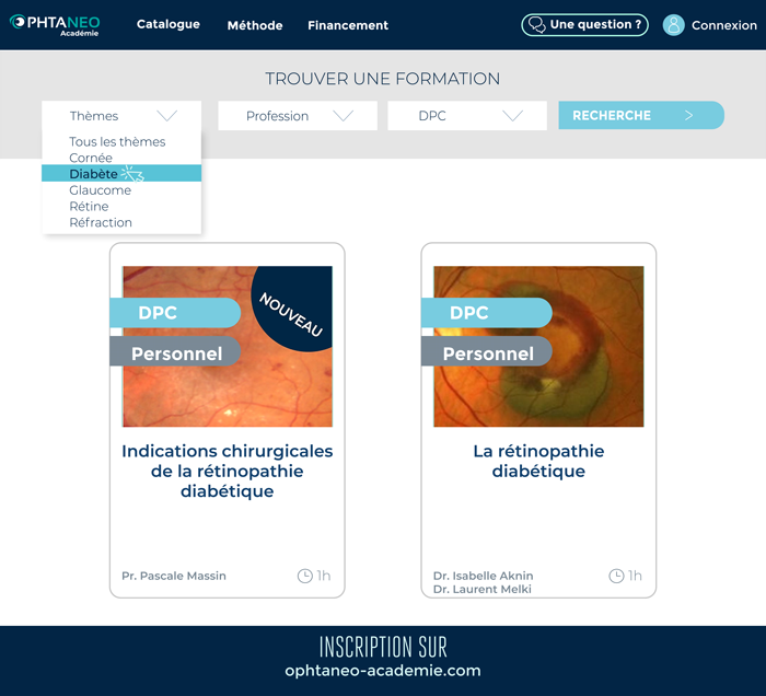 ophtaneo-academie.com : formations en ligne - elearning, en ophtalmologie